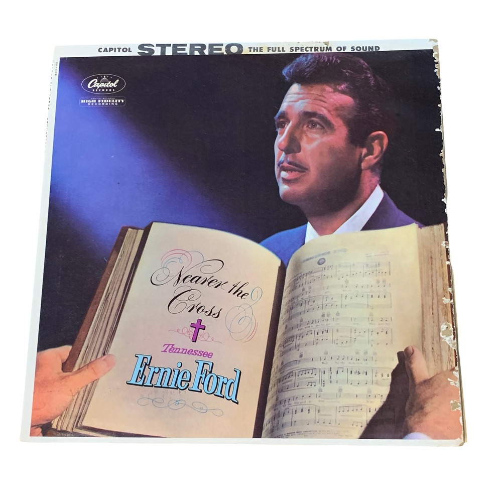 Tennessee Ernie Ford Nearer the Cross Vinyl LP Capitol ST-1005 Gospel 1958
